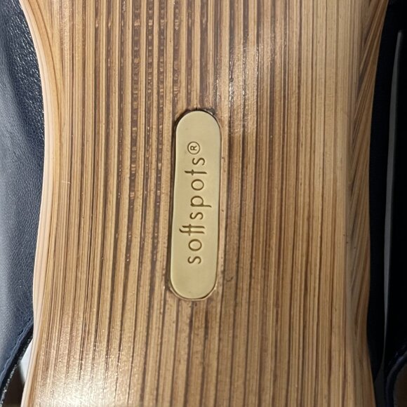 Softspots Strappy Slingback Leather Block Stack Heel Sandals Black Women's 9.5M - Picture 13 of 13